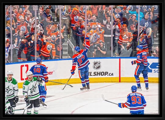 Edmonton Oilers 20" x 29" Framed Canvas Conference Final Celebration 31.5" x 22.5"